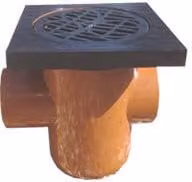 PBSL Group Black Drainage Bottle Gully Back Inlet with 110mm Square Grid
