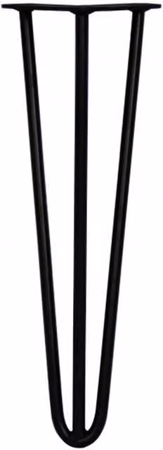 Monstershop 4-Pack of 16 inch 3-Prong Metal Hairpin Legs in Matt Black