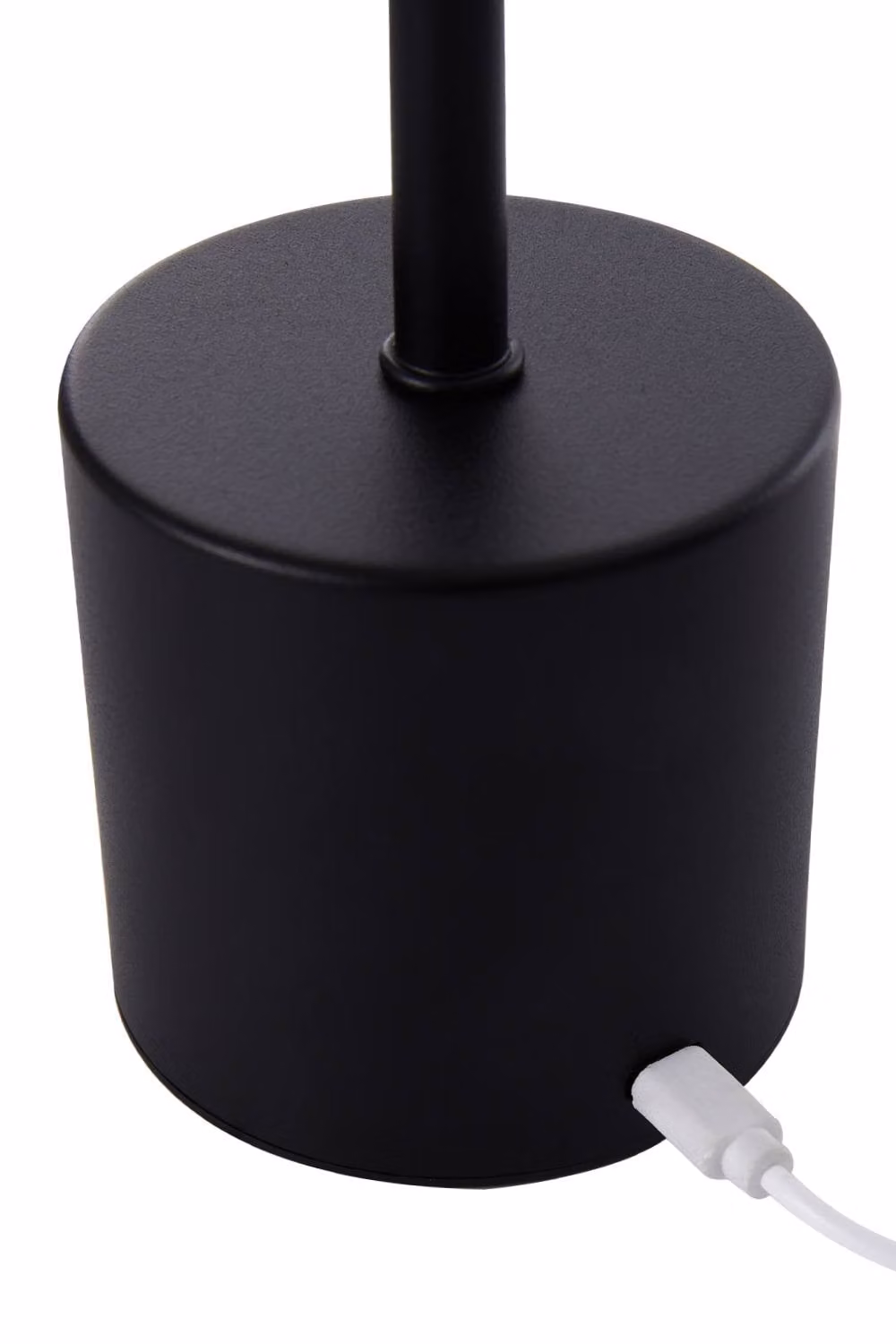 Garden Sanctuary Industrial-Style Rechargeable Dimmable Metal Table Lamp in Black – 3