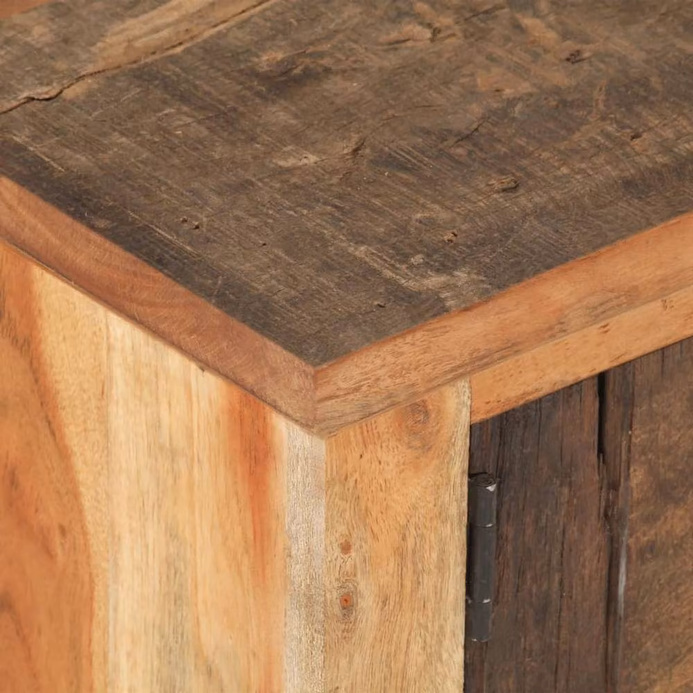 Berkfield Home Beautiful Rustic Acacia Wood Coffee Table in Brown, W/D/H: 90 x 50 x 31 cm – 3