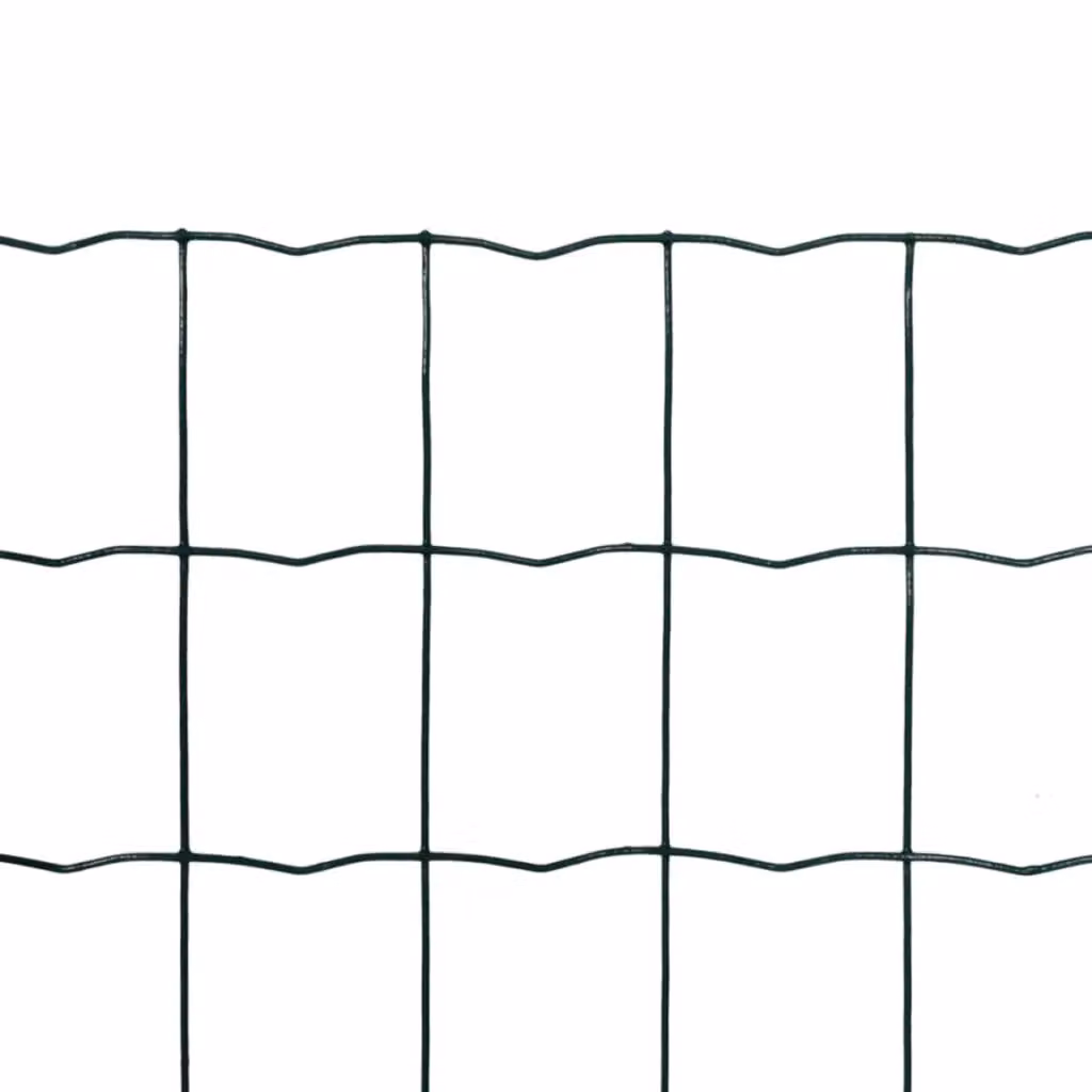 Berkfield Home Euro Fence PVC-Coated Steel Fencing, Green, W: 10 m – 2