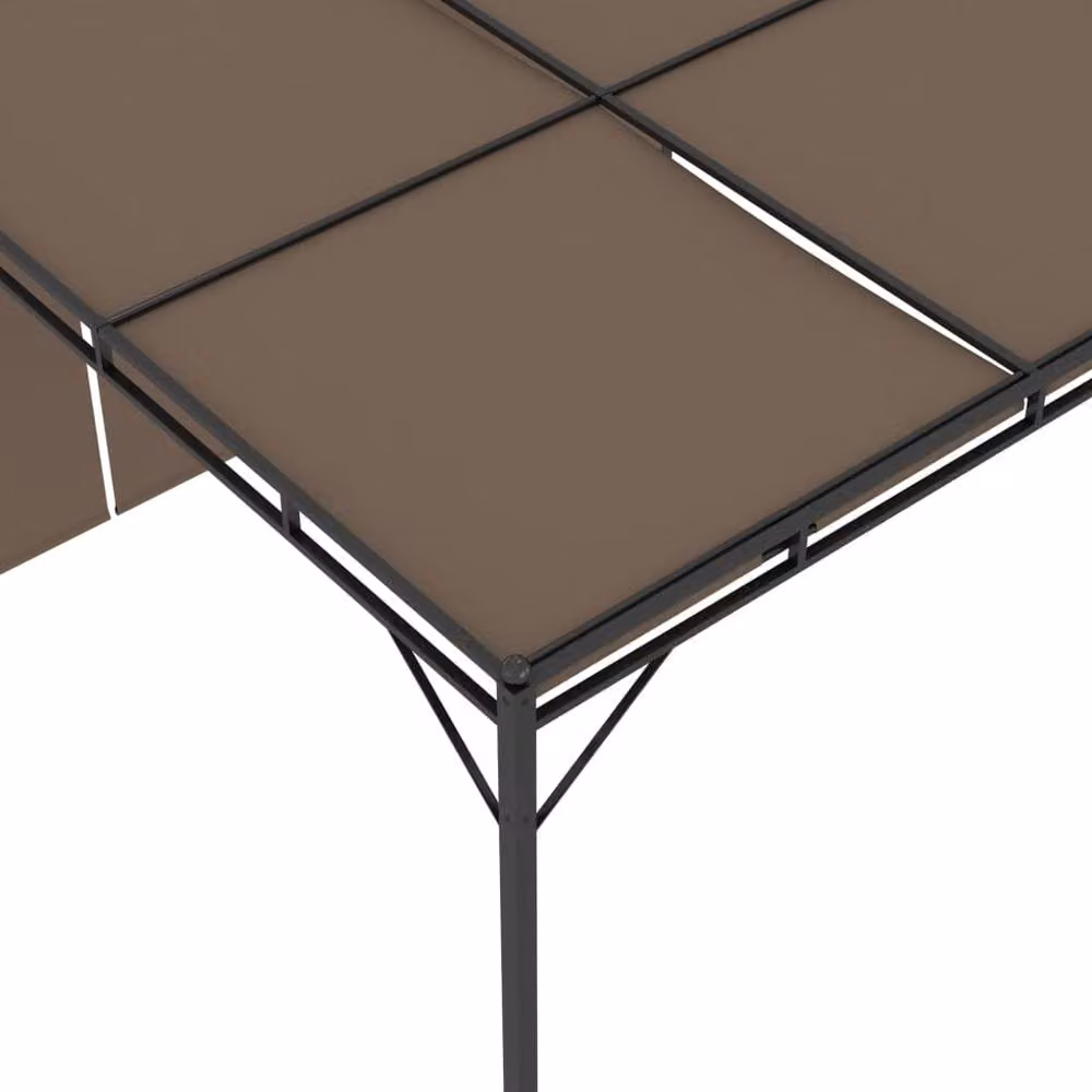 Berkfield Home Durable Garden Gazebo with Side Curtain, Taupe, W: 300 cm, D: 300 cm, H: 225 cm – 4