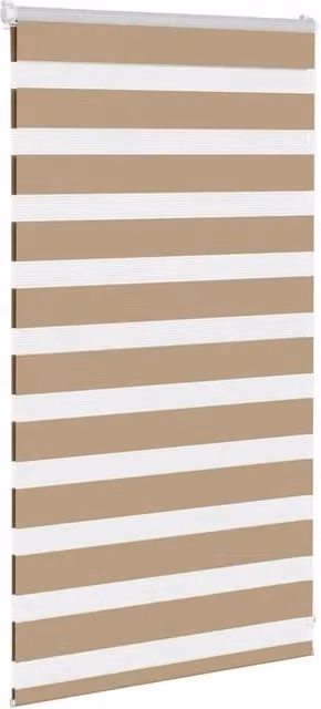 Berkfield Home Elegant Zebra Blind in Sand and Brown, W: 70 cm, H: 100 cm