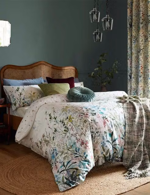 Laura Ashley 2 Pack Multicolour Floral Pure Cotton Sateen Pointon Pillowcases