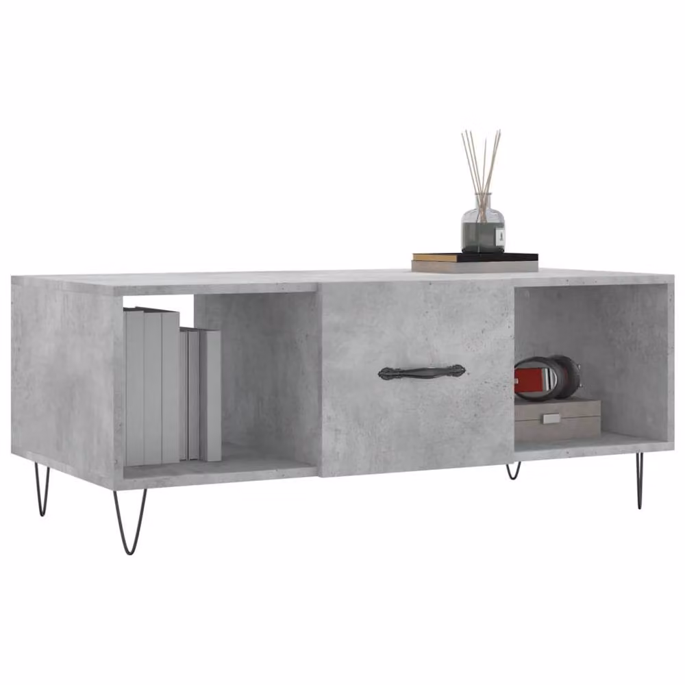 Berkfield Home Industrial Concrete Grey Coffee Table, W/D/H: 102 x 50 x 40 cm – 3