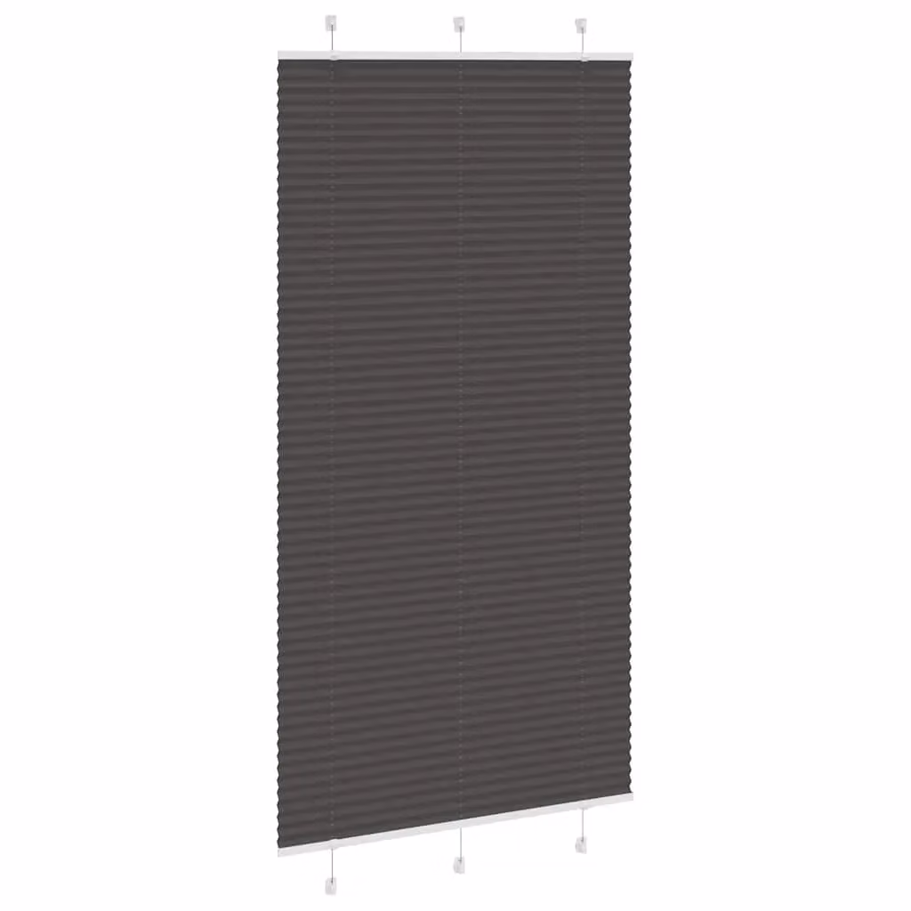 Berkfield Home Black Single Pleat Polyester Corded Blind, W: 99.4 cm, H: 200 cm – 3