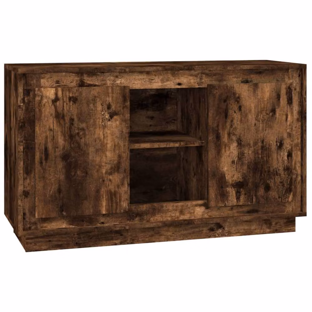 Berkfield Home Smoked Oak Sideboard in Brown, W/D/H: 102 x 35 x 60 cm – 2