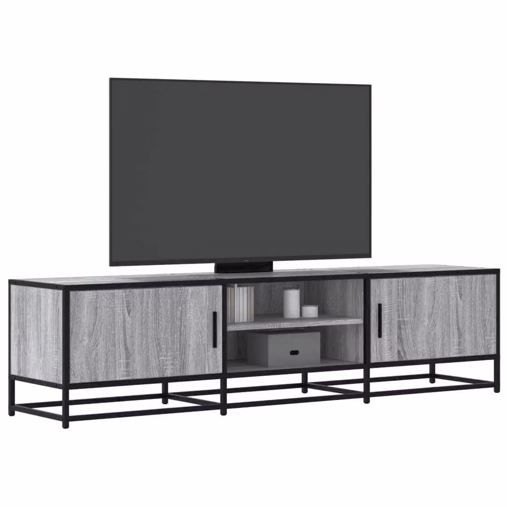 Berkfield Home Industrial TV Cabinet in Grey Sonoma, W/D/H: 160 x 41 x 41 cm – 2