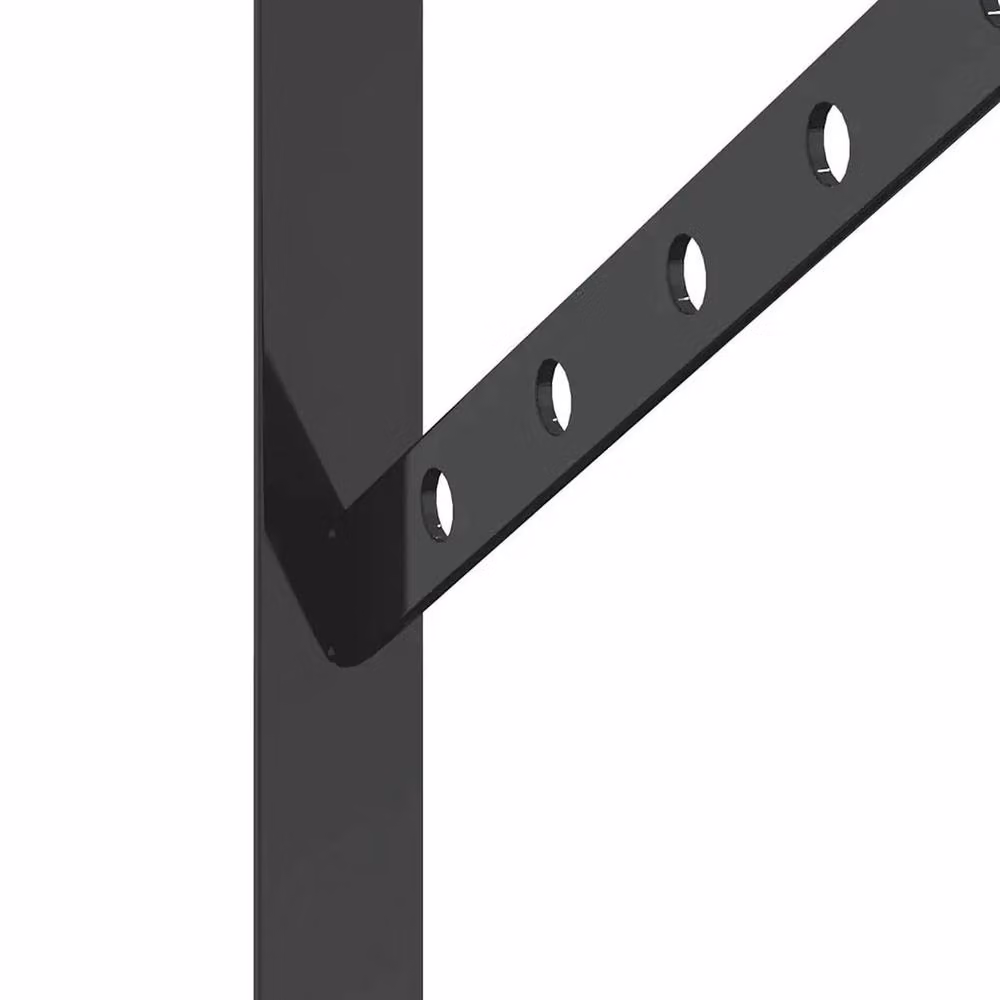 Kelvenix Stainless Steel Shelf Brackets, Black, 4 Pack, W/D/H: 40 x 2.5 x 25 cm – 2