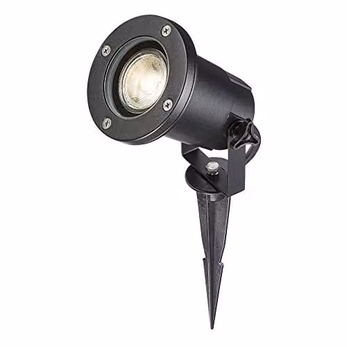 Netlighting GU10 LED Ground Spike Garden Light, Black Aluminium, IP65, Dimmable