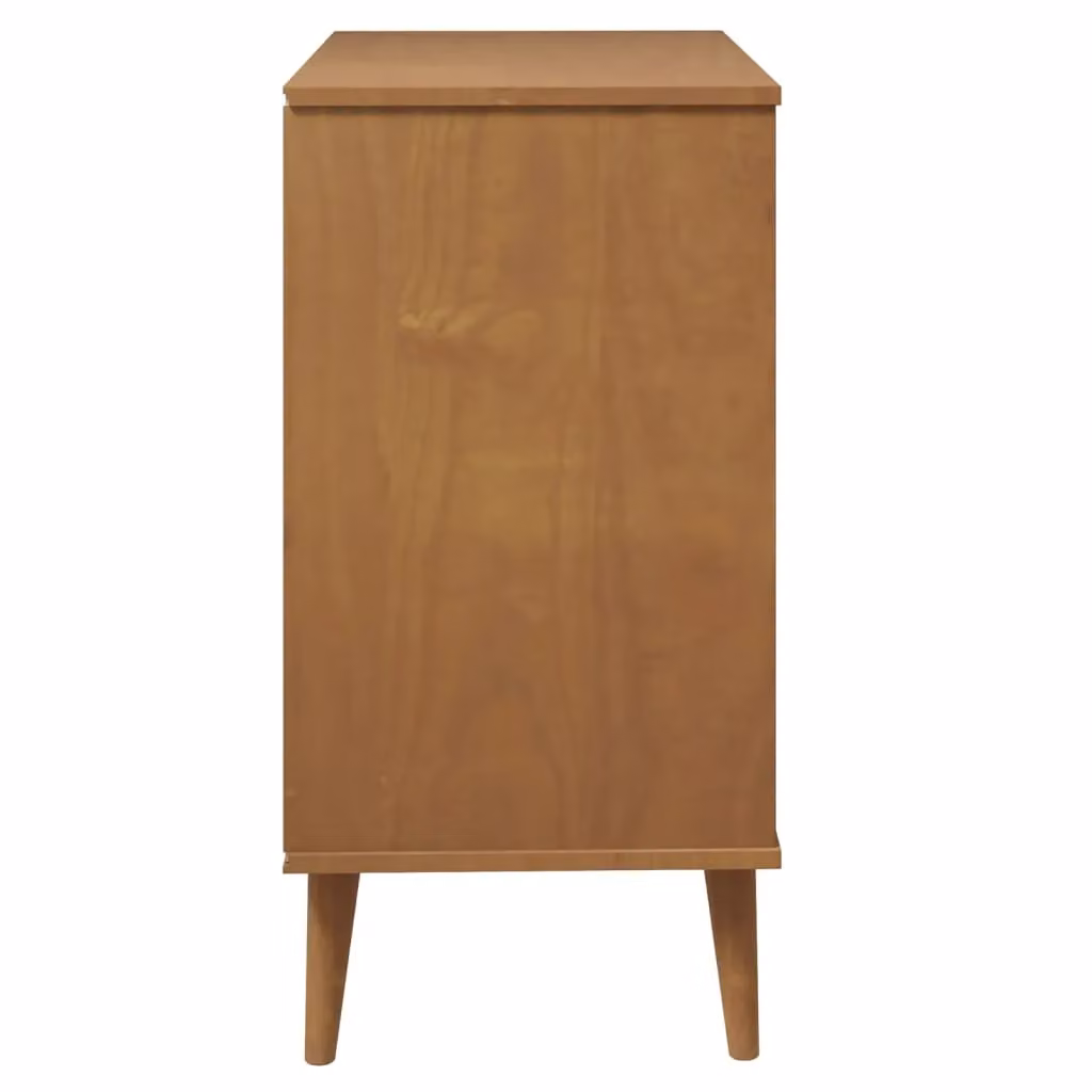 Berkfield Home MOLDE Drawer Cabinet in Brown Solid Pine Wood, W/D/H: 80 x 40 x 80 cm – 3