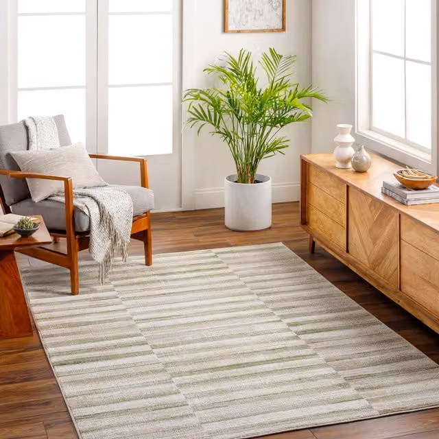 Livabliss San Francisco Modern Geometric Living Rug in Green, W: 160 cm, D: 215 cm – 1