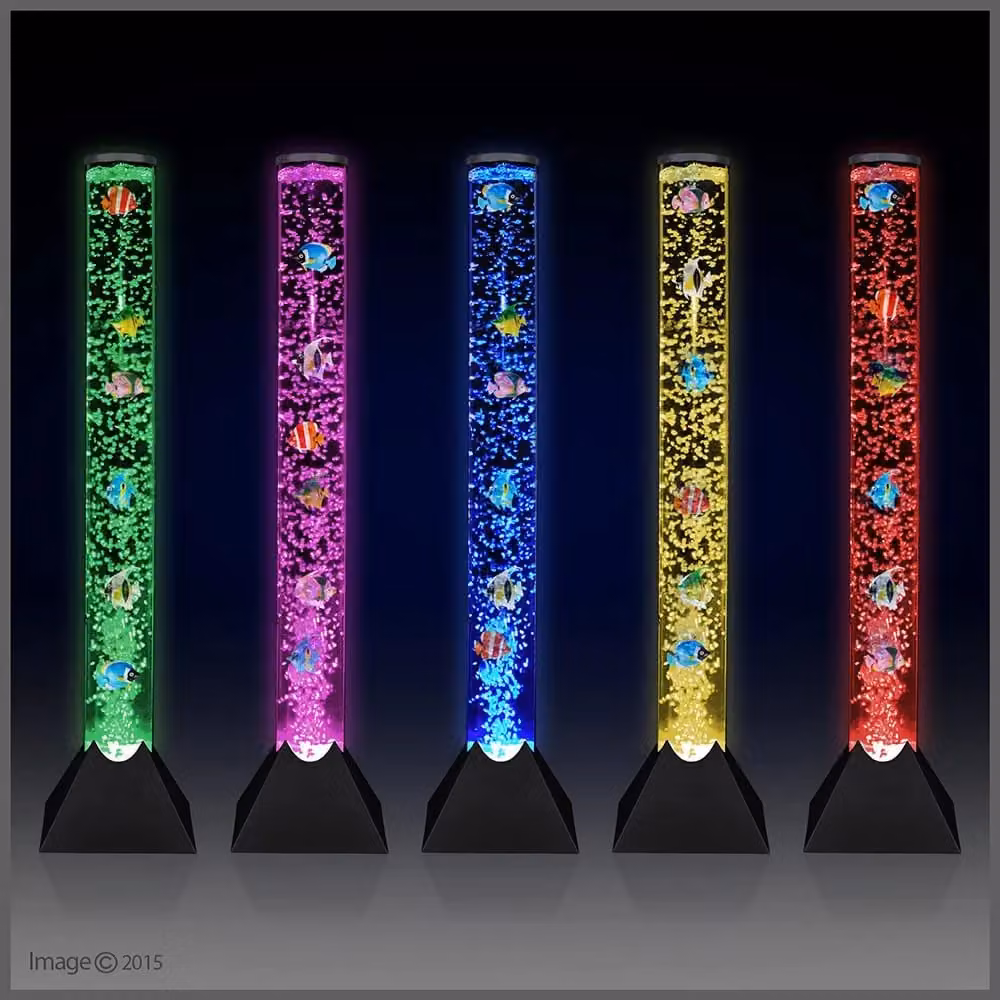 ValueLights Black and Multicolour LED Sensory Bubble Lamp, Height: 80 cm – 3