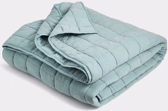 M&S Cotton Rich Quilted Bedspread in Linen Sage Green