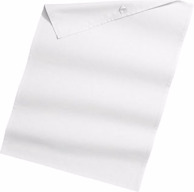 Westford Mill Plain White Cotton Tea Towel with Hanging Loop