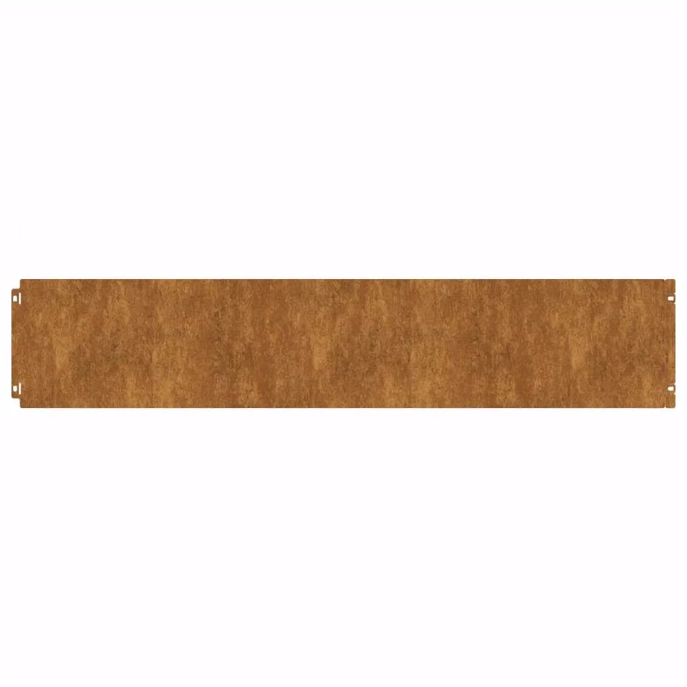 Berkfield Home Flexible Corten Steel Lawn Edgings, Brown, 10 Pieces, H x W: 20 x 103 cm – 3