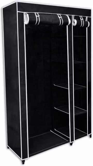 Berkfield Home Folding Wardrobe in Black, W/D/H: 110 x 45 x 175 cm – 1