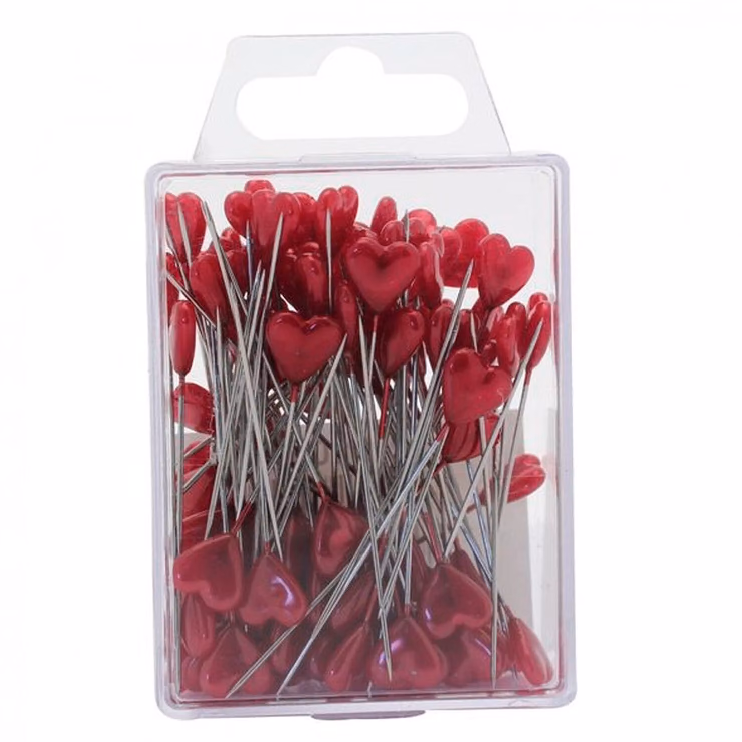 Kingsbury Gifts Red Heart Pins, Pack of 80, Metal, Silver and Red – 2