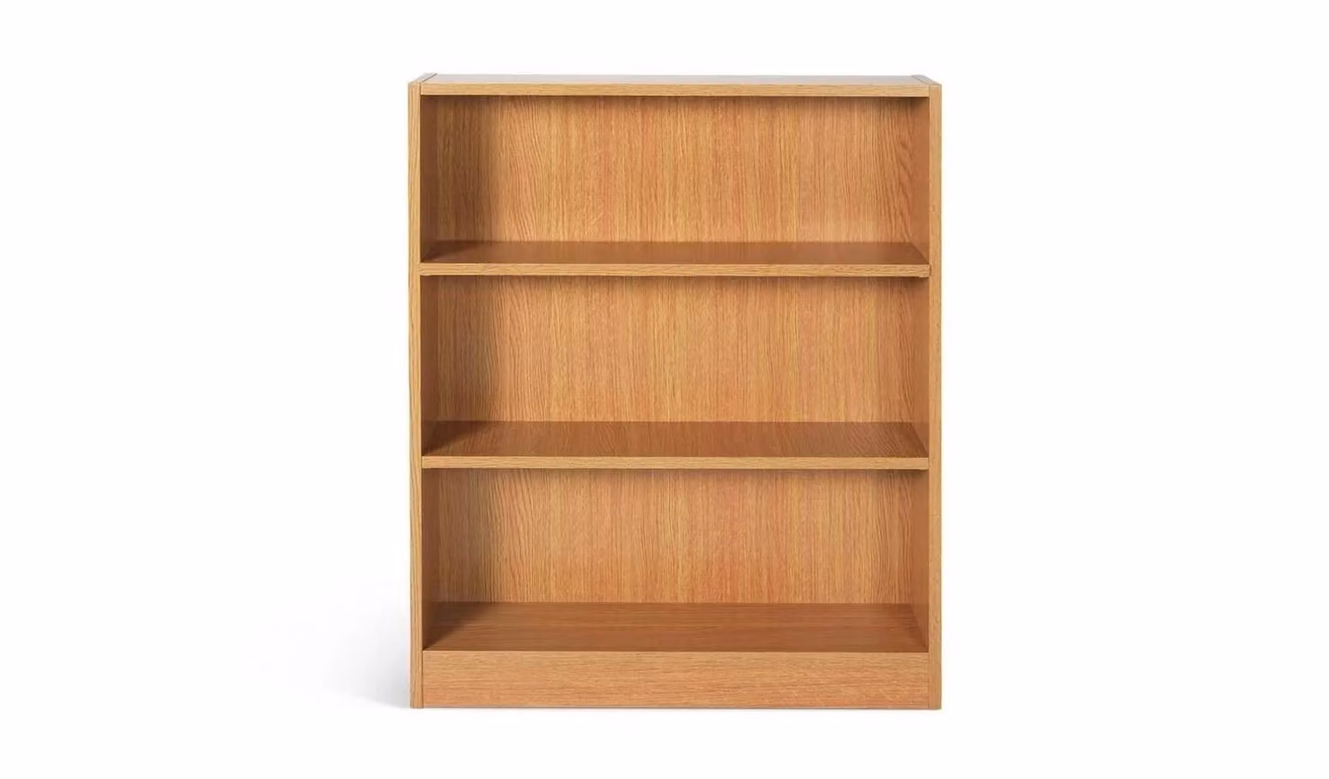 Argos Home Apley Short Bookcase in Brown Oak Effect with Adjustable Shelves