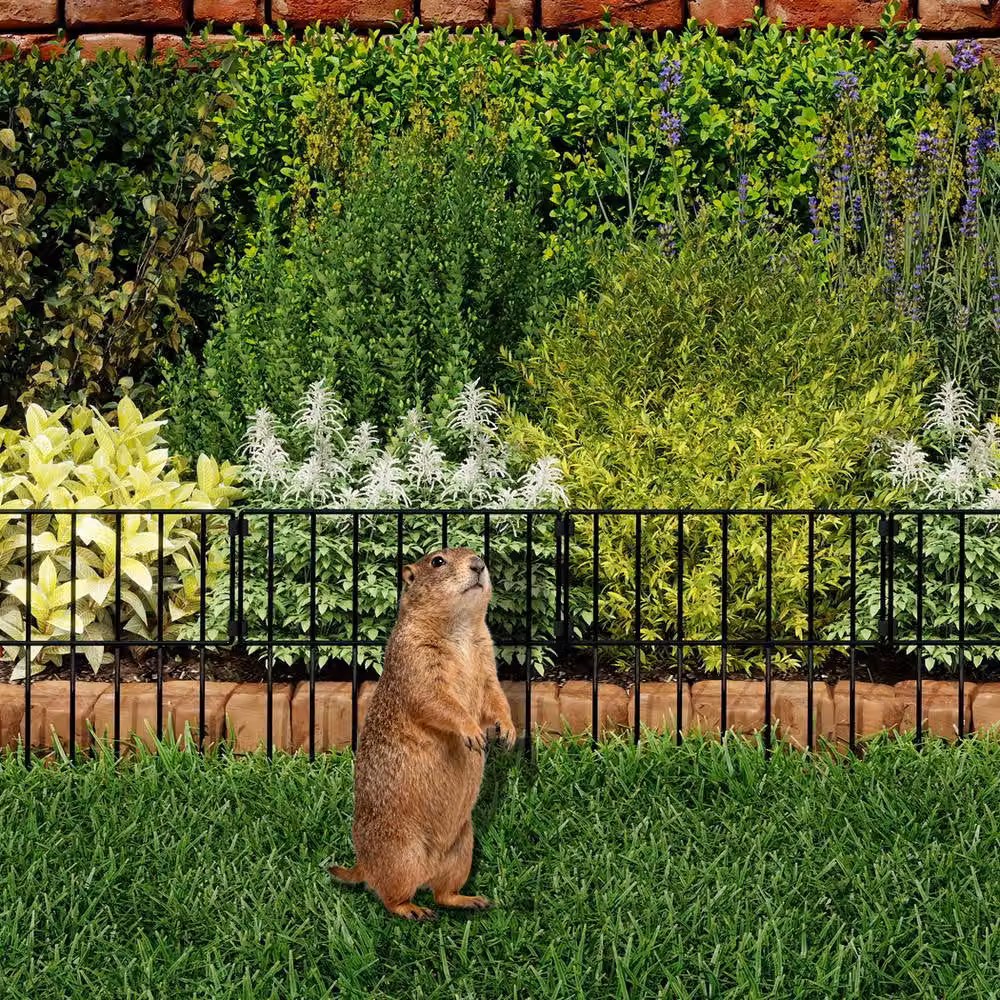 Levede 10 Pack Black Metal Decorative Animal Garden Fence Barrier – 2
