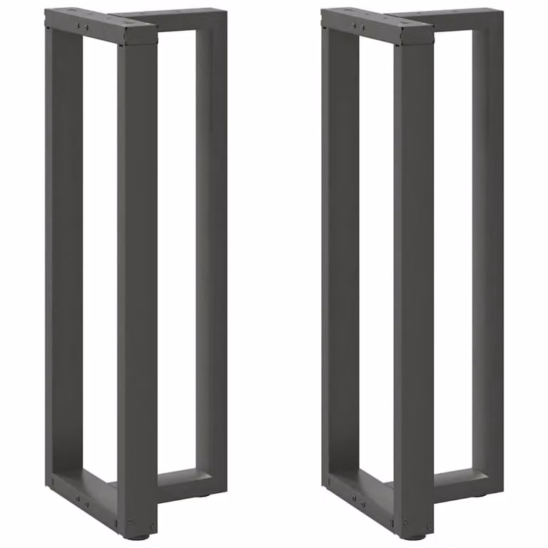 Berkfield Home T-Shaped Bar Table Legs in Anthracite Grey Steel, 2 Pieces, W/D/H: 50 x 35 x 110 cm