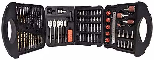 Mylek 18V Cordless Drill Driver with 131 Piece Accessory Kit and Rechargeable Battery, Blue and Black – 2