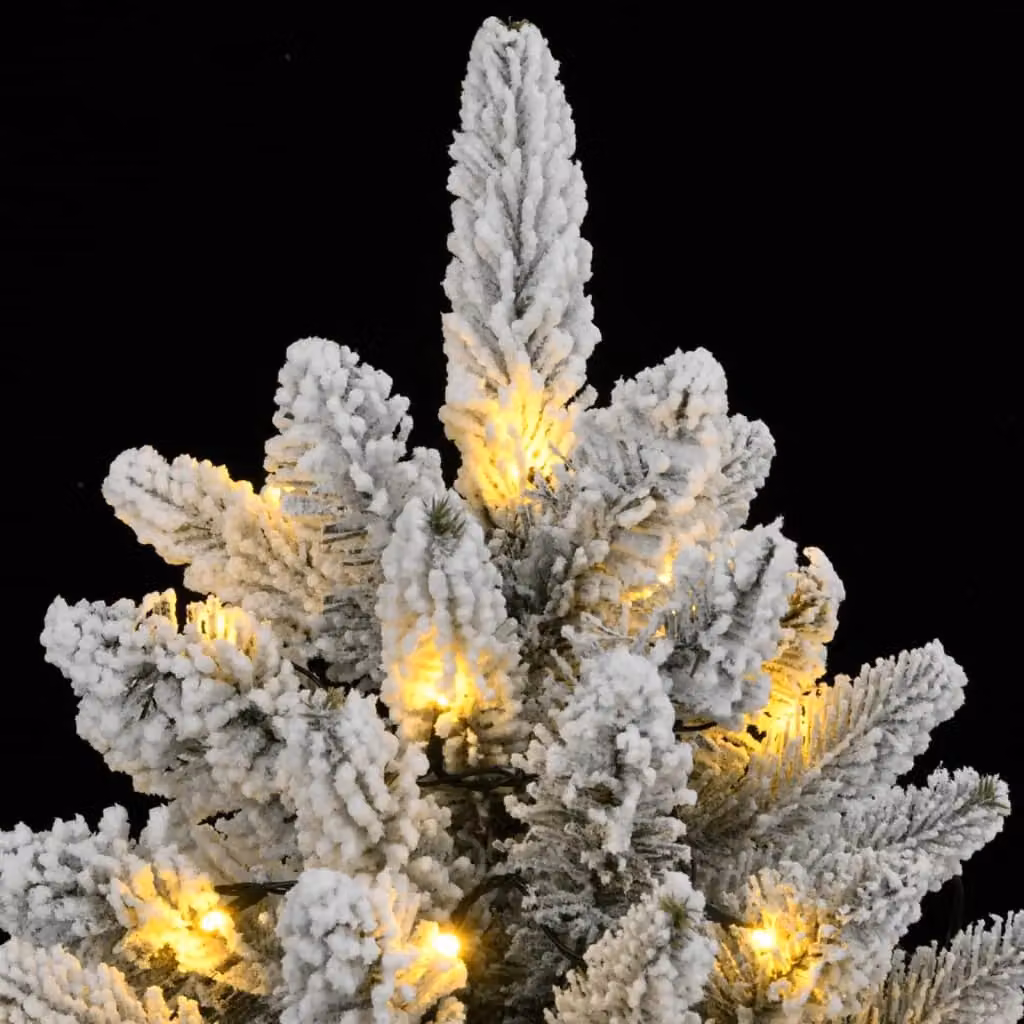 Berkfield Home Flocked Green Artificial Christmas Tree with 150 LEDs, Height: 150 cm – 4