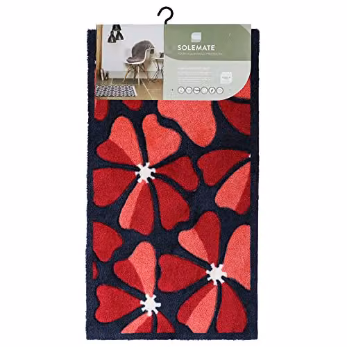 JVL Solemate Hand Carved Posy Doormat, Red, W: 57 cm, D: 100 cm – 2