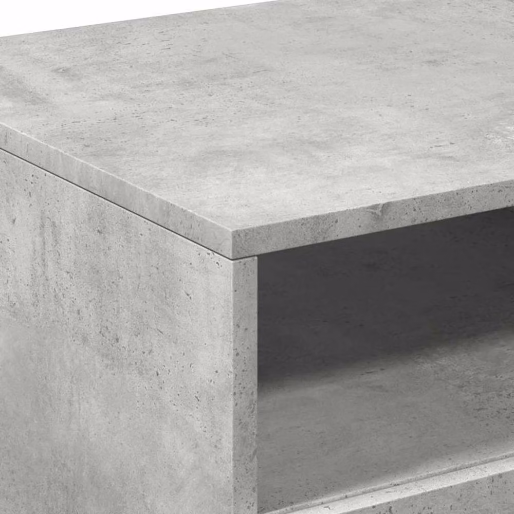 Berkfield Home Modern Coffee Table with LED Lights in Concrete Grey, W: 90 cm, D: 49 cm, H: 40 cm – 4