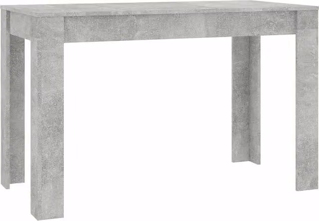 Berkfield Home Modern Rectangular Dining Table in Concrete Grey, W/D/H: 120 x 60 x 76 cm