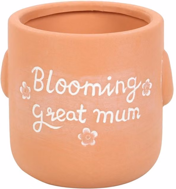 KDMK Blooming Great Mum Ceramic Tabletop Plant Pot in Brown