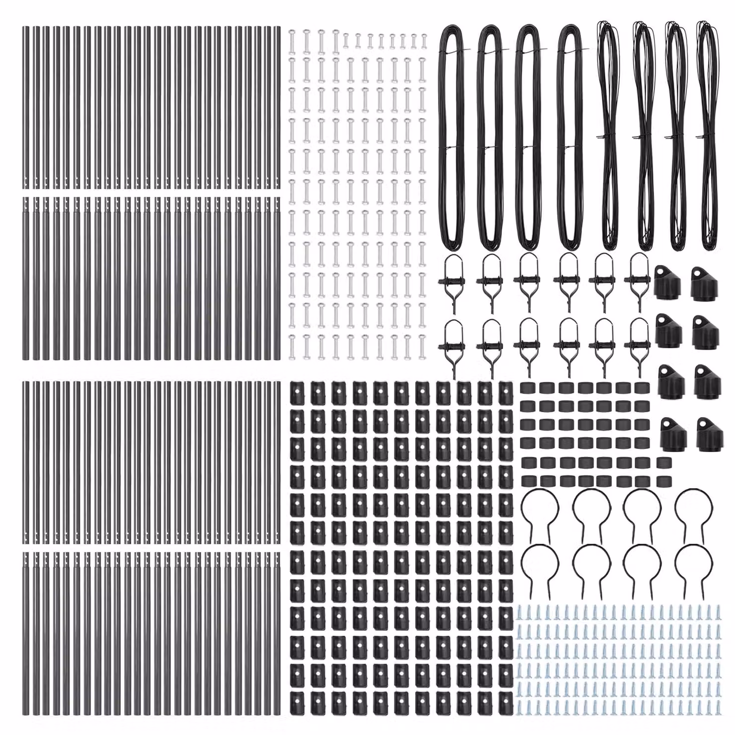 Berkfield Home 52 Pack Grey Galvanised Steel Round In-Ground Fence Posts, Height: 170 cm, Diameter: 3.2 cm – 2
