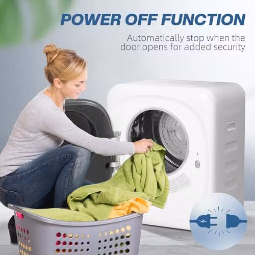 HOMCOM Vented Countertop Tumble Dryer, 2.5kg Dry Capacity, White – 5