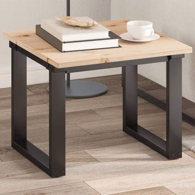 Berkfield Home Square Solid Wood Pine Table Top, Brown, W: 50 cm, D: 50 cm, H: 1.7 cm