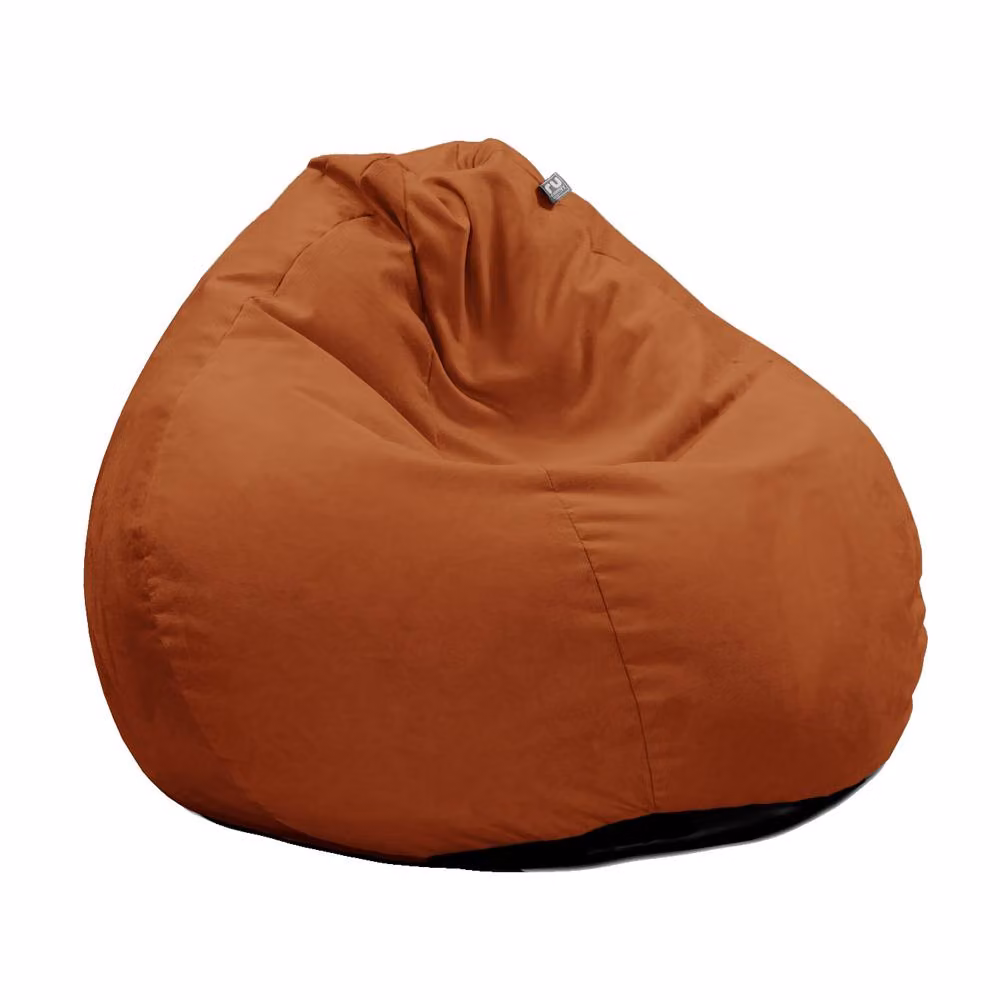 rucomfy Classic Slouchbag Adult Bean Bag Chair in Burnt Orange Velvet – 2