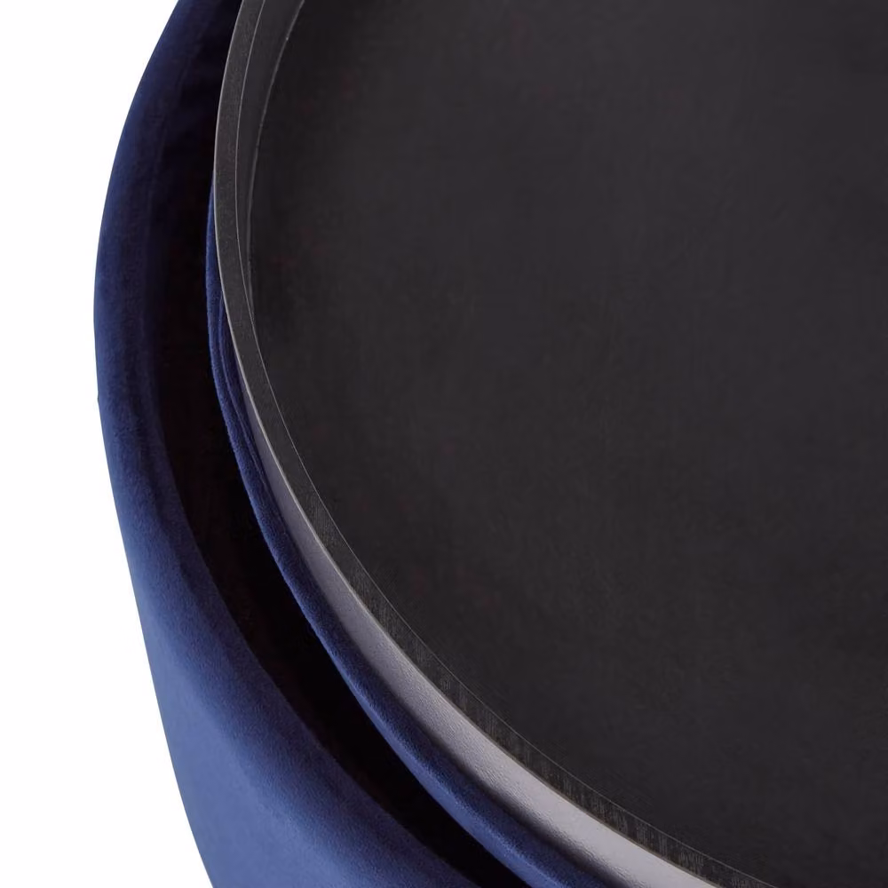 GFW Leylani Tray Top Velvet Stool in Blue – 3