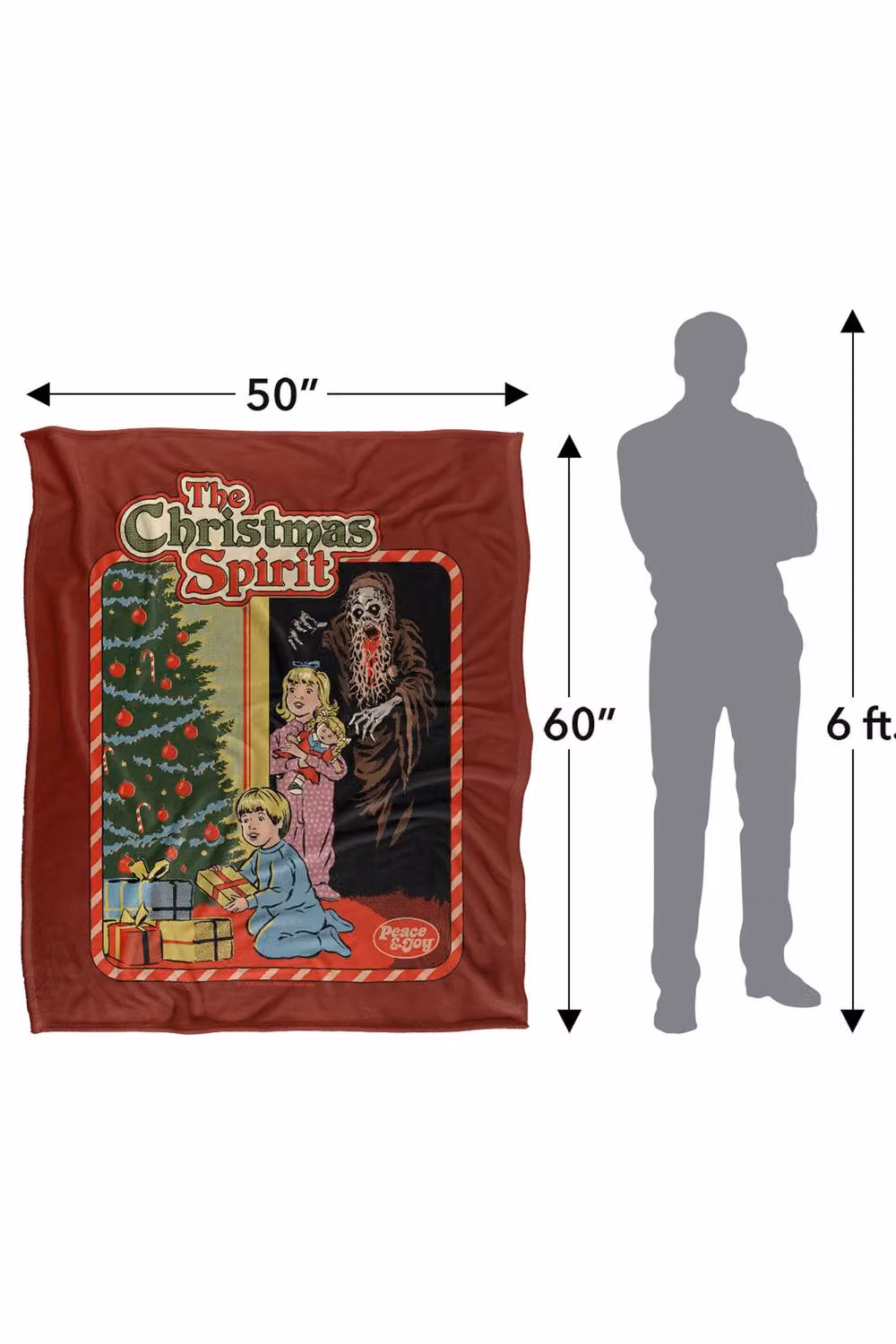 Steven Rhodes Christmas Spirit Silky Touch Super Soft Fleece Throw Blanket, Multicolour, W/D/H: 91 x 147 cm – 3