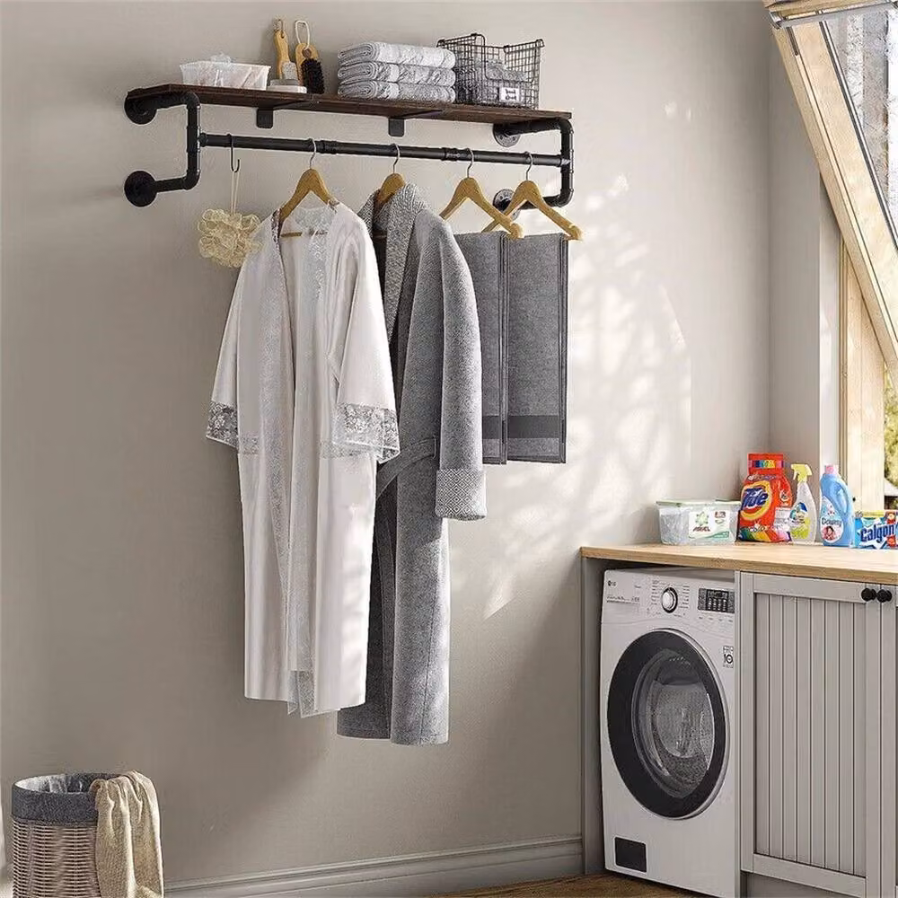 EONLION Industrial Metal Clothes Rail Rack in Matt Black, W/D/H: 50 x 60 x 50 cm – 2