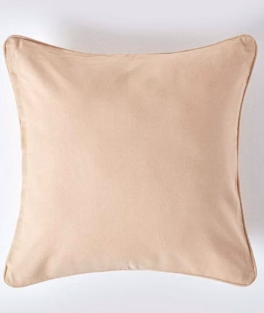 Homescapes Plain Rectangular Cotton and Linen Cushion Cover in Beige, W/D/H: 50 x 30 x 30 cm