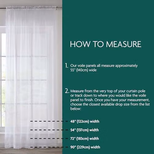 Tyrone Textiles Crete White Linen Look Sheer Voile Eyelet Panels, W: 140 cm, H: 229 cm (Pair) – 3