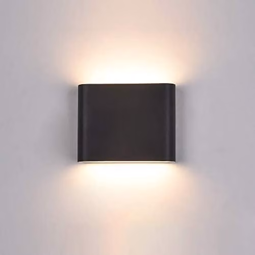 Italux Netlighting Modern LED Outdoor Wall Lamp, Black, Warm White 3000K, 360lm, IP44 – 1