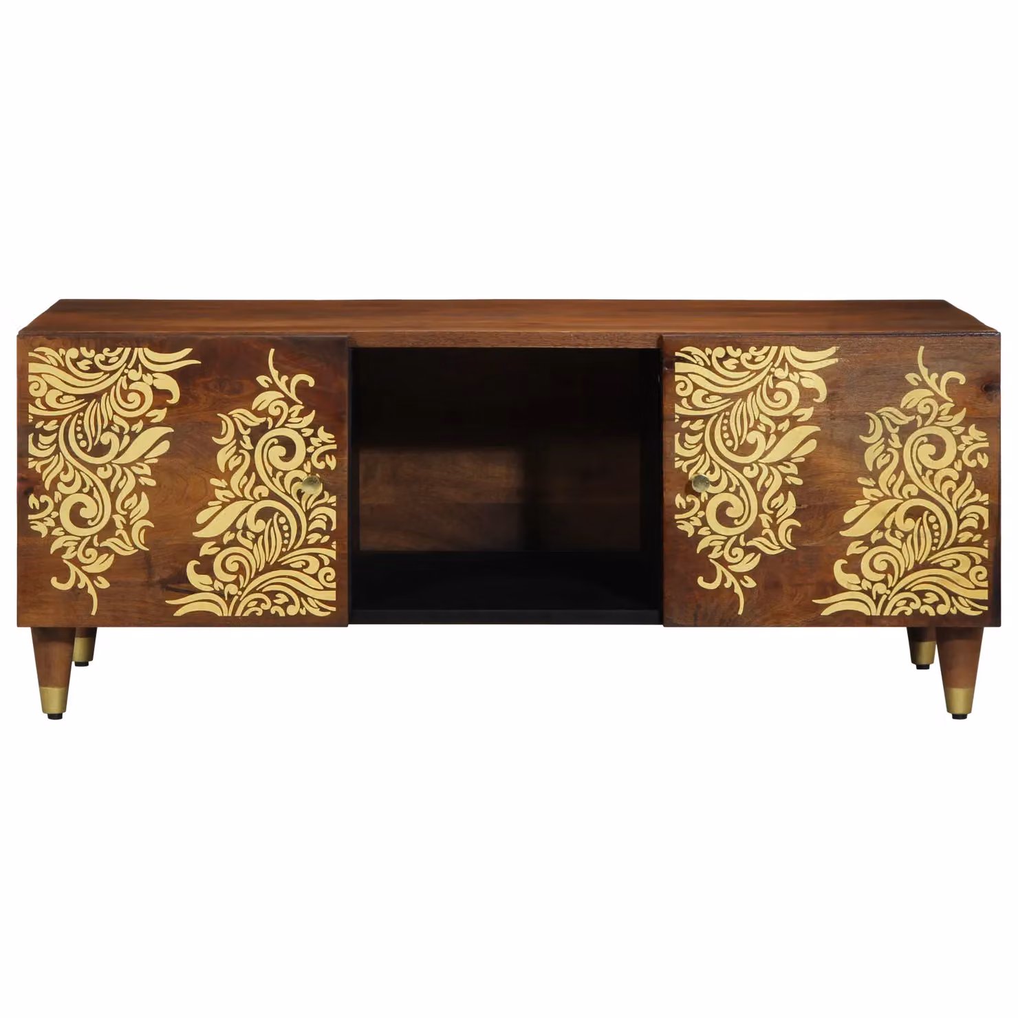 Berkfield Home Rustic Mango Wood Coffee Table, Brown, W: 100 cm, D: 54 cm, H: 40 cm – 2