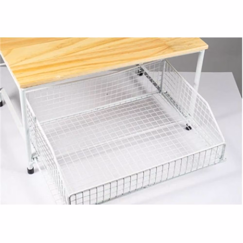 Nordara White 2 Tier Countertop Organizer with Drawer Baskets – 3