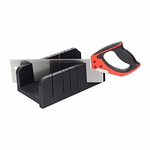 TIMCO Tenon Saw and Mitre Box Kit, Red, 2 Piece Set