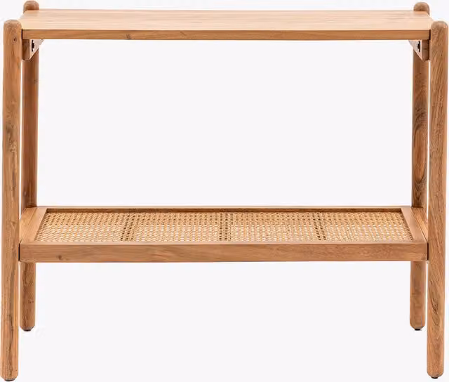 Perch & Parrow Lyon Modern Rectangular Acacia Wood Console Table in Brown