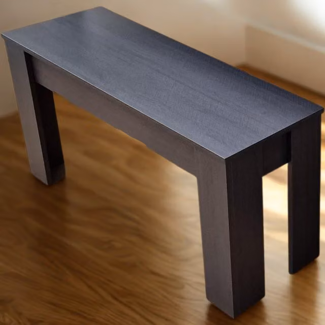 Kosy Koala Modern Wooden Bench in Grey with Geometric Arrow Effect, W/D/H: 120 x 30 x 45 cm