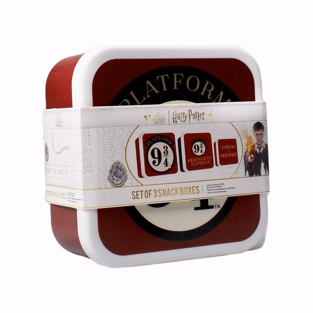 Harry Potter Platform 9 3/4 Stackable Snack Box Set of 3 in Red – 3