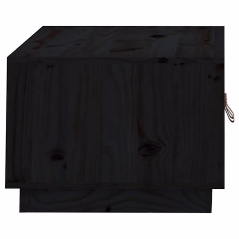 Berkfield Home Beautiful Coffee Table in Black Solid Pine Wood, W: 80 cm, D: 50 cm, H: 35 cm – 3