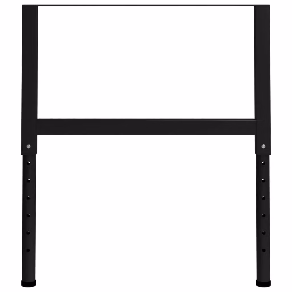 Berkfield Home Adjustable Metal Work Bench Frames, 2 Pack, Black, H: 85 cm, W: 69-95.5 cm – 2