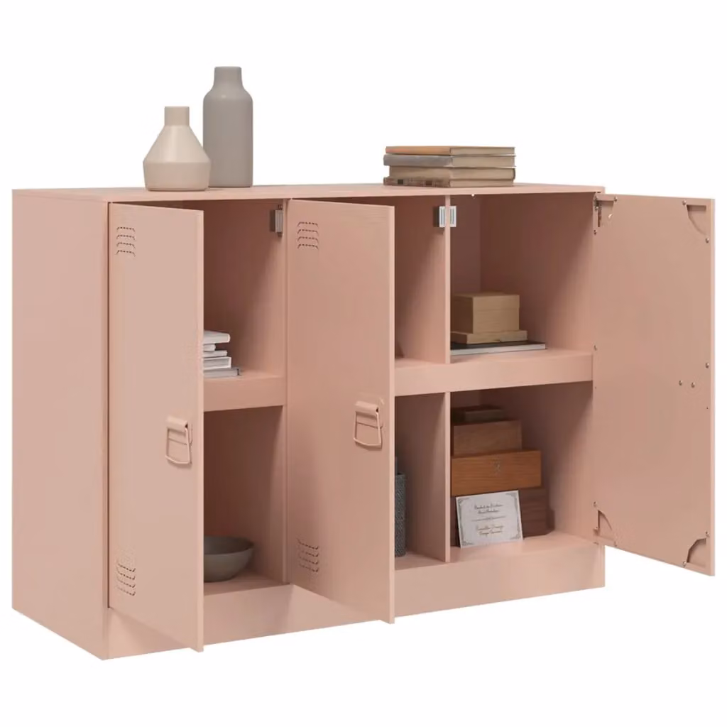 Berkfield Home Pink Metal Sideboard, W/D/H: 99 x 39 x 73 cm – 2